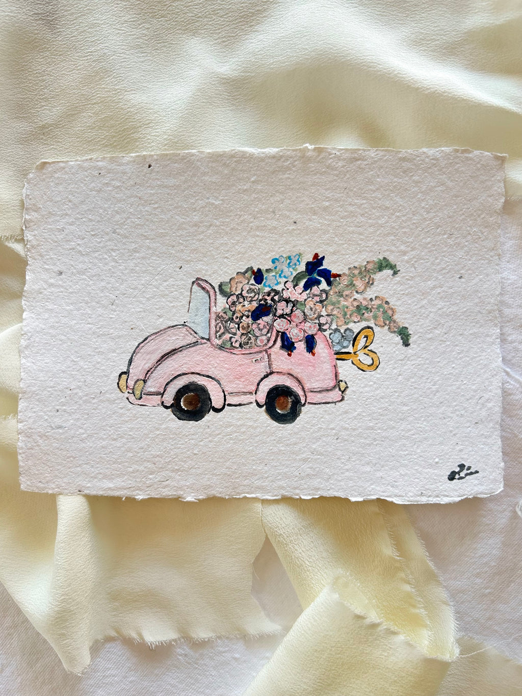 Pink Vintage Car