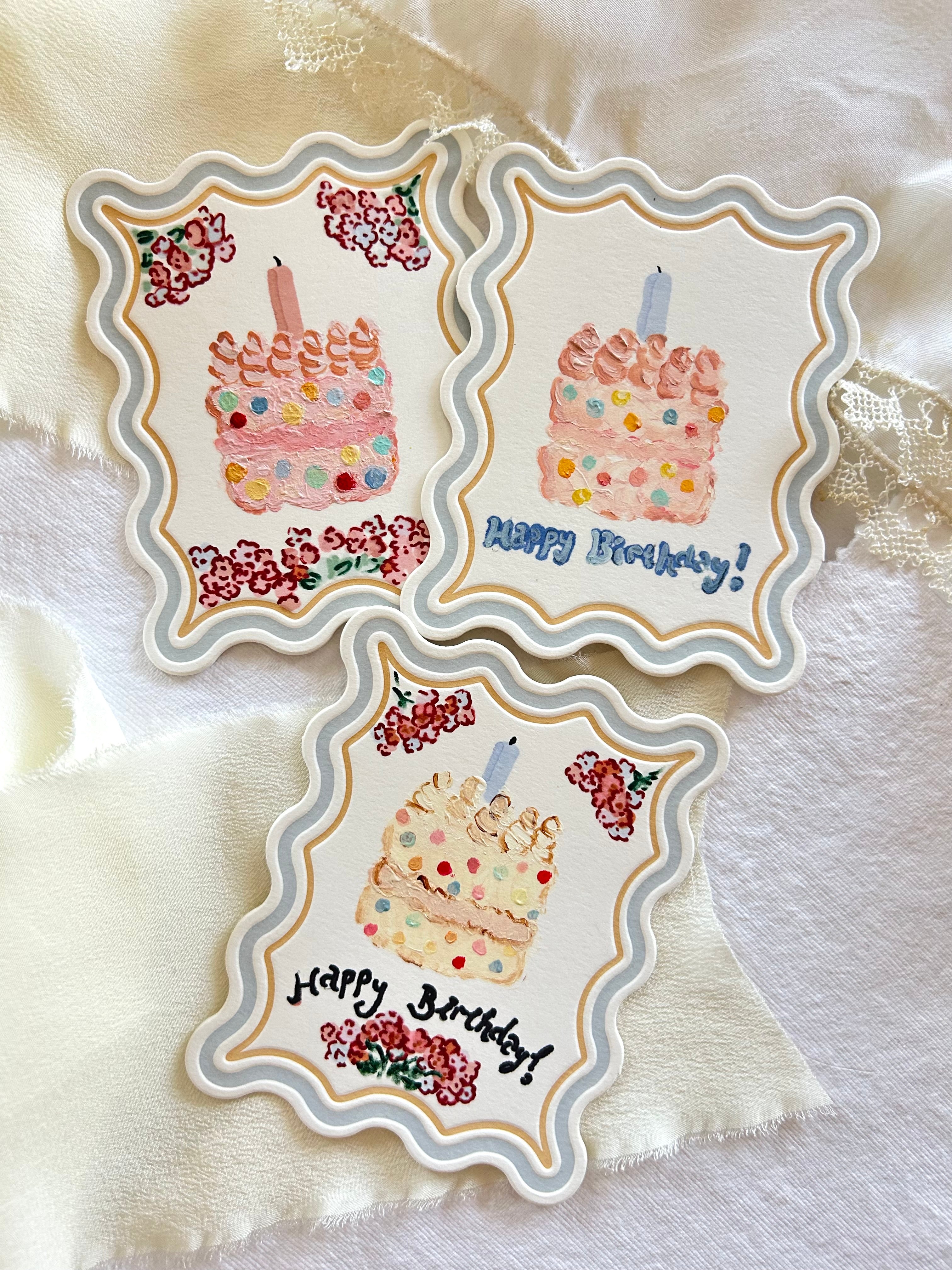 Birthday Collection – 3 Mini Hand-Painted Paintings