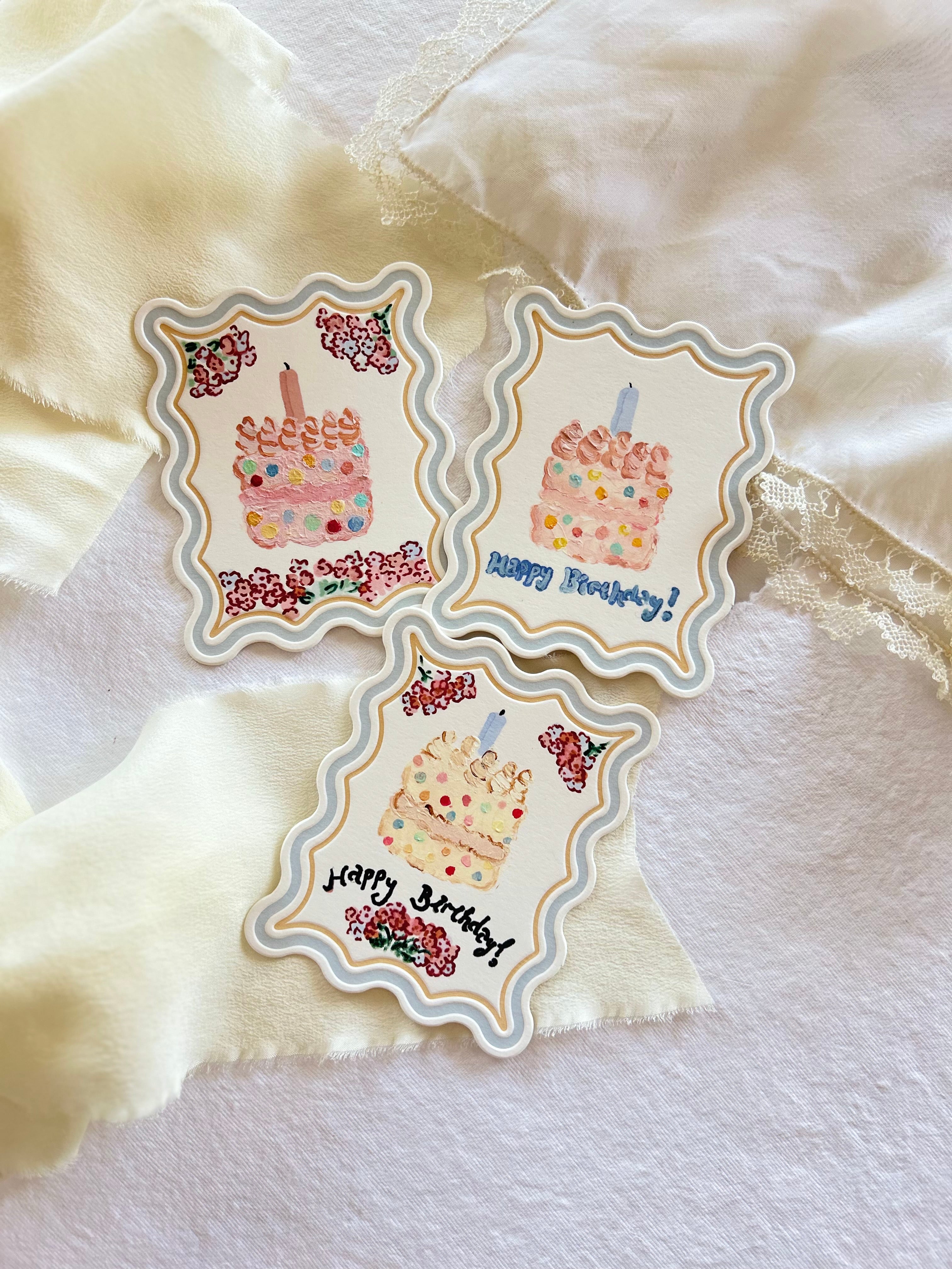 Birthday Collection – 3 Mini Hand-Painted Paintings